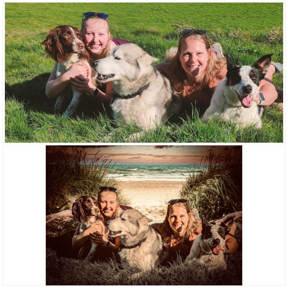 Wedding Photo Transformed into Tropical Artwork