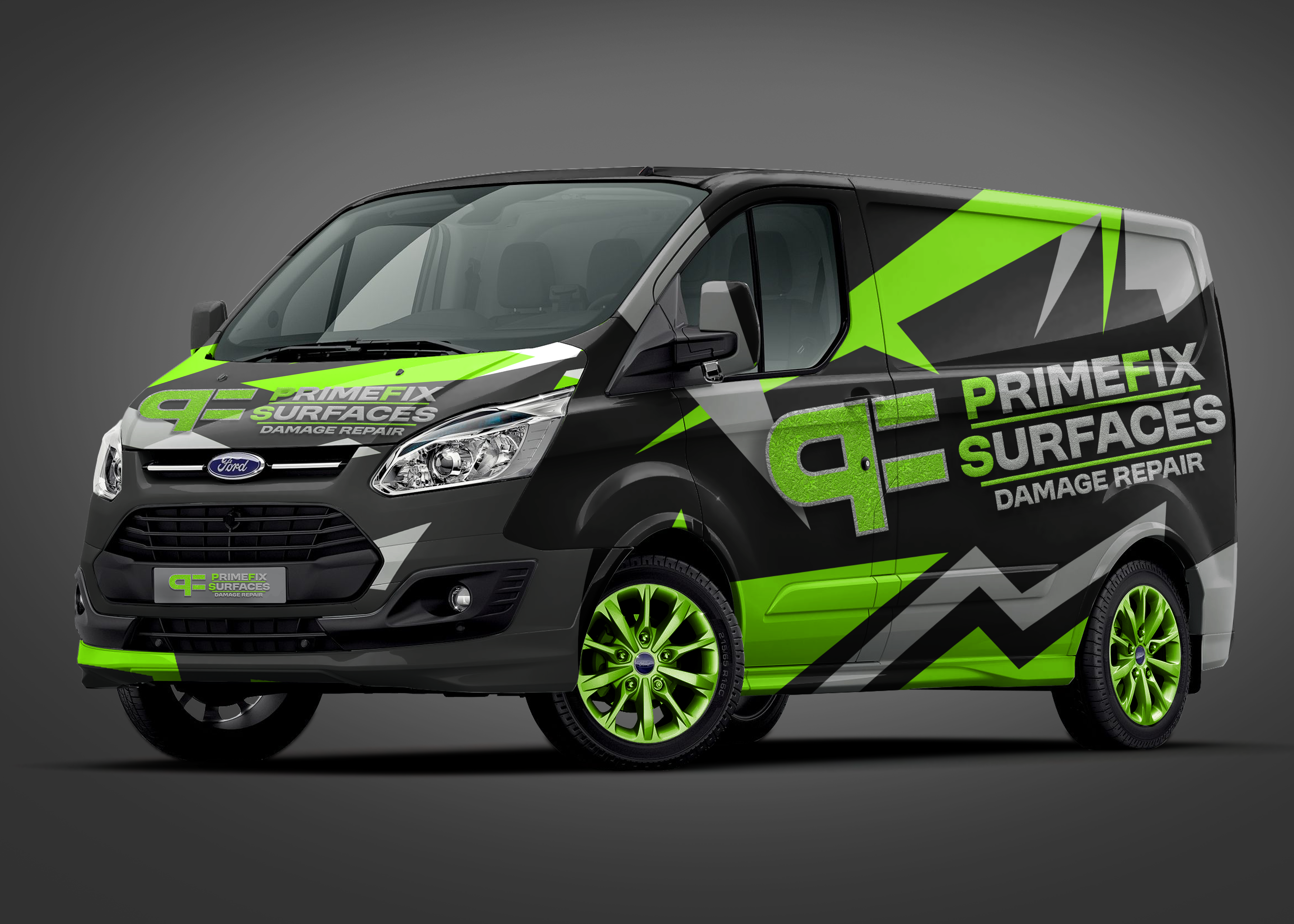 PrimeFix Surfaces Van Decal Design