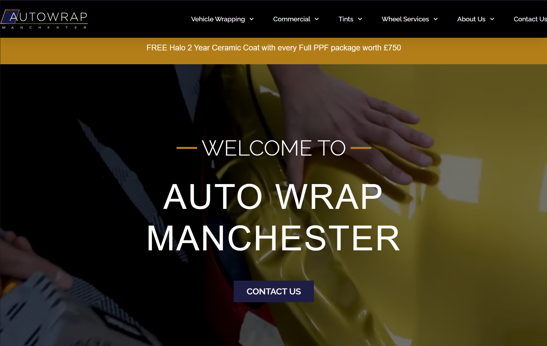 Auto Wrap Manchester Website Preview